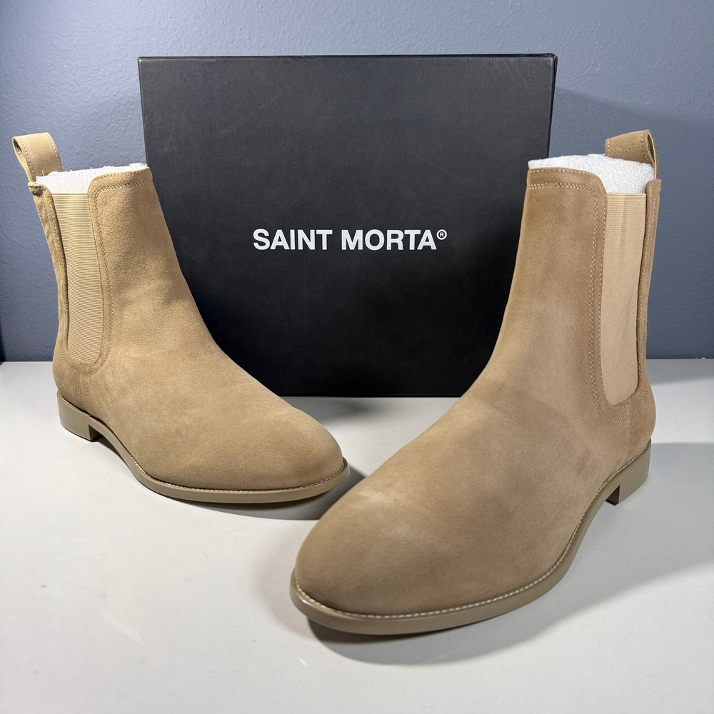 Saint Morta Nomad 100% Leather Chelsea Boot Tan Suede Mens‎ Size 12